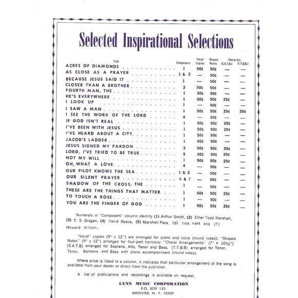 I saw a Man Sheet Music by Arthur Smith 1954 Shaped Note Edition Gospel Christia - Picture 2 of 3